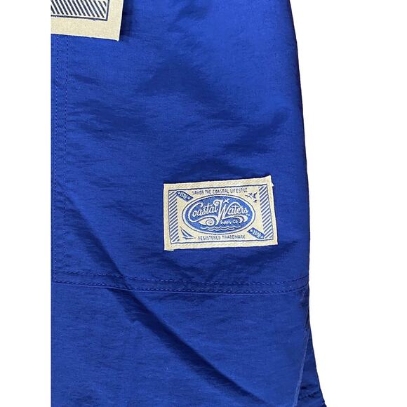 Gorpcore Coastal Waters Mens Size 40 Navy Beach Embroidered Logo Shorts - Picture 4 of 12